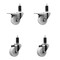 Service Caster 3'' Nylon Swivel 1-1/4'' Expanding Stem Caster Set 2 Total Lock Brakes, 4PK SCC-EXTTL20S314-NYS-2-S-2-114 - alternate 1